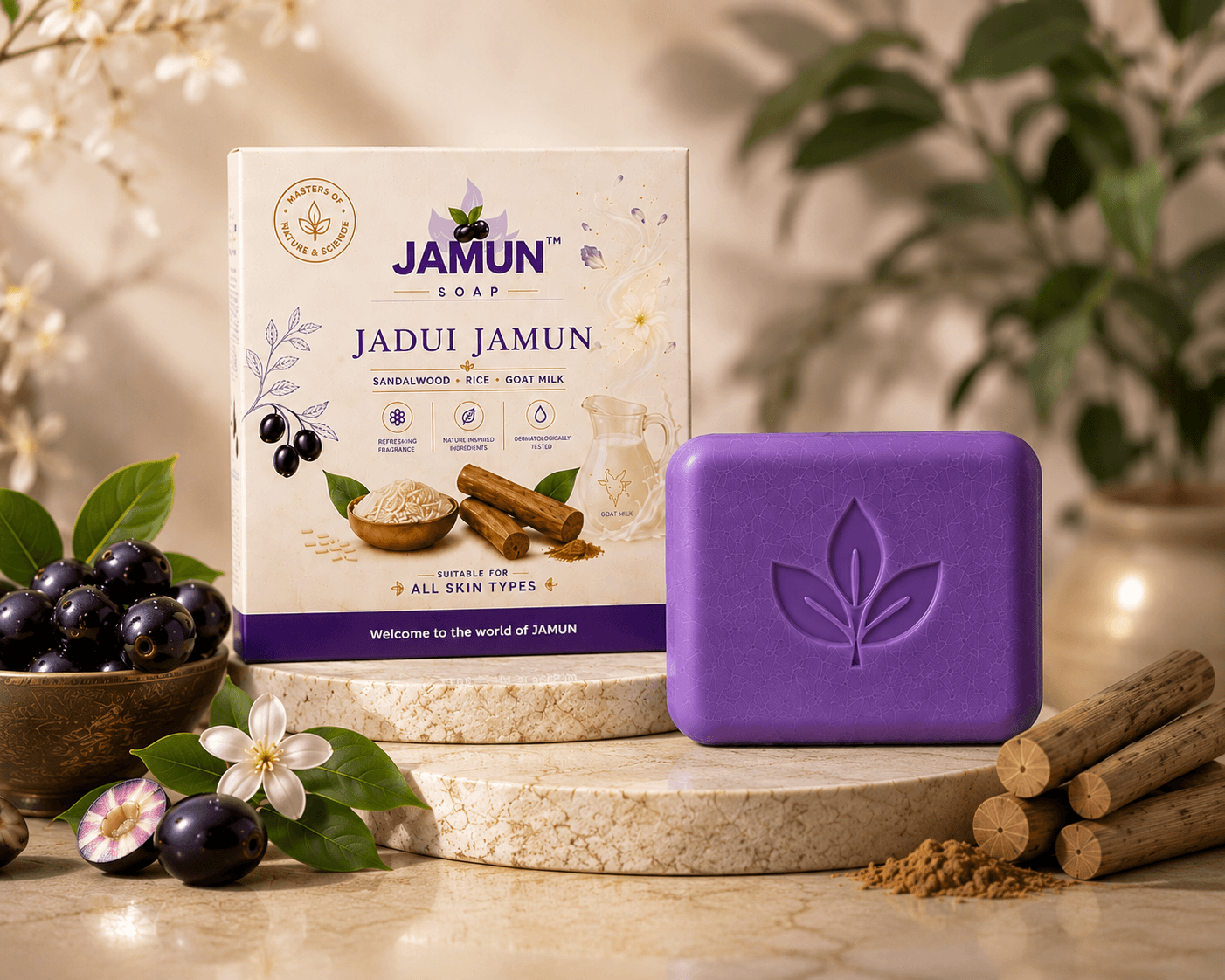 Jamun Soap Box With Soap